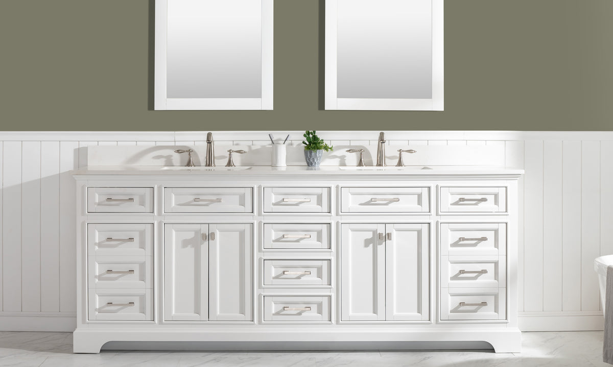 Alya Bath Sortino 84 Modern Bathroom Vanity, Rosewood