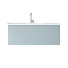 Load image into Gallery viewer, LAVIVA 313VTR-42FG-MW Vitri 42" Fossil Grey Bathroom Vanity with VIVA Stone Matte White Solid Surface Countertop