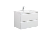 Load image into Gallery viewer, LAVIVA 313AUR-24GPW-GW Aurora 24" Glossy Polar White Wall Hung Bathroom Vanity with White Acrylic Countertop