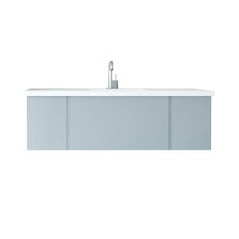 Load image into Gallery viewer, LAVIVA 313VTR-54FG-MW Vitri 54" Fossil Grey Bathroom Vanity with VIVA Stone Matte White Solid Surface Countertop