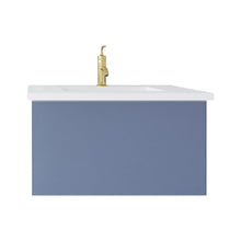 Load image into Gallery viewer, LAVIVA 313VTR-30NB-MW Vitri 30" Nautical Blue Bathroom Vanity with VIVA Stone Matte White Solid Surface Countertop