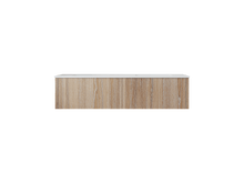 Load image into Gallery viewer, LAVIVA 313LGN-60DWG-MW Legno 60" Weathered Grey Double Sink Bathroom Vanity with Matte White VIVA Stone Solid Surface Countertop