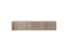 Load image into Gallery viewer, LAVIVA 313LGN-72CWG-MW Legno 72" Weathered Grey Single Sink Bathroom Vanity with Matte White VIVA Stone Solid Surface Countertop