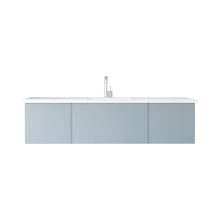 Load image into Gallery viewer, LAVIVA 313VTR-66FG-MW Vitri 66" Fossil Grey Single Sink Bathroom Vanity with VIVA Stone Matte White Solid Surface Countertop