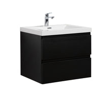 Load image into Gallery viewer, LAVIVA 313AUR-30MMB-GW Aurora 30" Matte Midnight Black Wall Hung Bathroom Vanity with White Acrylic Countertop