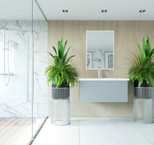 Load image into Gallery viewer, LAVIVA 313VTR-36FG-MW Vitri 36" Fossil Grey Bathroom Vanity with VIVA Stone Matte White Solid Surface Countertop