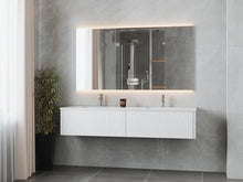 Load image into Gallery viewer, LAVIVA 313LGN-72DAW-MW Legno 72" Alabaster White Double Sink Bathroom Vanity with Matte White VIVA Stone Solid Surface Countertop