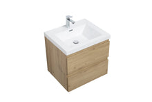 Load image into Gallery viewer, LAVIVA 313AUR-24SO-GW Aurora 24" Sonoma Oak Wall Hung Bathroom Vanity with White Acrylic Countertop