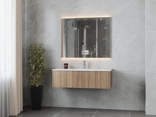 Load image into Gallery viewer, LAVIVA 313LGN-48WG-MW Legno 48" Weathered Grey Bathroom Vanity with Matte White VIVA Stone Solid Surface Countertop