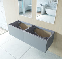Load image into Gallery viewer, LAVIVA 313VTR-60DFG Vitri 60" Fossil Grey Double Sink Wall Hung Bathroom Vanity Cabinet