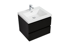Load image into Gallery viewer, LAVIVA 313AUR-30MMB-GW Aurora 30" Matte Midnight Black Wall Hung Bathroom Vanity with White Acrylic Countertop