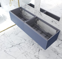 Load image into Gallery viewer, LAVIVA 313VTR-72DNB Vitri 72" Nautical Blue Double Sink Wall Hung Bathroom Vanity Cabinet