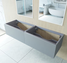 Load image into Gallery viewer, LAVIVA 313VTR-72DFG Vitri 72" Fossil Grey Double Sink Wall Hung Bathroom Vanity Cabinet