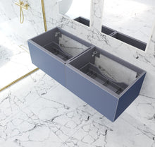 Load image into Gallery viewer, LAVIVA 313VTR-60DNB Vitri 60" Nautical Blue Double Sink Wall Hung Bathroom Vanity Cabinet
