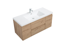 Load image into Gallery viewer, LAVIVA 313AUR-48SO-GW Aurora 48" Sonoma Oak Wall Hung Bathroom Vanity with White Acrylic Countertop