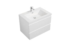 Load image into Gallery viewer, LAVIVA 313AUR-24GPW-GW Aurora 24" Glossy Polar White Wall Hung Bathroom Vanity with White Acrylic Countertop