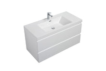 Load image into Gallery viewer, LAVIVA 313AUR-42GPW-GW Aurora 42" Glossy Polar White Wall Hung Bathroom Vanity with White Acrylic Countertop