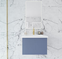 Load image into Gallery viewer, LAVIVA 313VTR-24NB-MW Vitri 24" Nautical Blue Bathroom Vanity with VIVA Stone Matte White Solid Surface Countertop