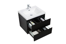 Load image into Gallery viewer, LAVIVA 313AUR-30MMB-GW Aurora 30" Matte Midnight Black Wall Hung Bathroom Vanity with White Acrylic Countertop