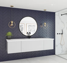 Load image into Gallery viewer, LAVIVA 313VTR-72CCW-MW Vitri 72" Cloud White Single Sink Bathroom Vanity with VIVA Stone Matte White Solid Surface Countertop