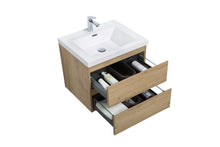 Load image into Gallery viewer, LAVIVA 313AUR-30SO-GW Aurora 30" Sonoma Oak Wall Hung Bathroom Vanity with White Acrylic Countertop