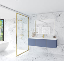 Load image into Gallery viewer, LAVIVA 313VTR-60CNB-MW Vitri 60" Nautical Blue Single Sink Bathroom Vanity with VIVA Stone Matte White Solid Surface Countertop