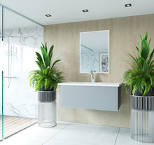 Load image into Gallery viewer, LAVIVA 313VTR-42FG-MW Vitri 42" Fossil Grey Bathroom Vanity with VIVA Stone Matte White Solid Surface Countertop