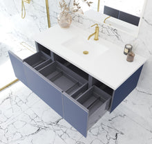 Load image into Gallery viewer, LAVIVA 313VTR-48NB-MW Vitri 48" Nautical Blue Bathroom Vanity with VIVA Stone Matte White Solid Surface Countertop