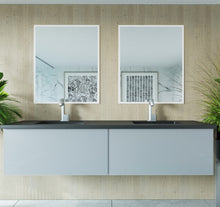 Load image into Gallery viewer, LAVIVA 313VTR-72DFG Vitri 72" Fossil Grey Double Sink Wall Hung Bathroom Vanity Cabinet