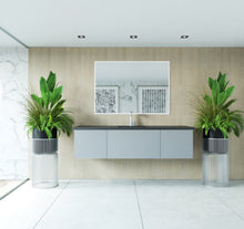 Load image into Gallery viewer, LAVIVA 313VTR-66FG Vitri 66" Fossil Grey Single Sink Wall Hung Bathroom Vanity Cabinet