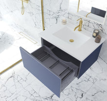 Load image into Gallery viewer, LAVIVA 313VTR-30NB-MW Vitri 30" Nautical Blue Bathroom Vanity with VIVA Stone Matte White Solid Surface Countertop