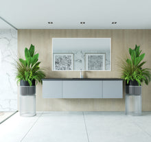 Load image into Gallery viewer, LAVIVA 313VTR-72CFG Vitri 72" Fossil Grey Single Sink Wall Hung Bathroom Vanity Cabinet