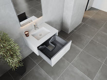 Load image into Gallery viewer, LAVIVA 313LGN-30AW-MW Legno 30" Alabaster White Bathroom Vanity with Matte White VIVA Stone Solid Surface Countertop