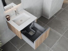 Load image into Gallery viewer, LAVIVA 313LGN-24WG-MW Legno 24" Weathered Grey Bathroom Vanity with Matte White VIVA Stone Solid Surface Countertop