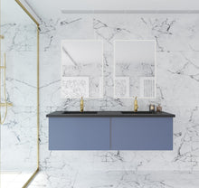 Load image into Gallery viewer, LAVIVA 313VTR-60DNB Vitri 60" Nautical Blue Double Sink Wall Hung Bathroom Vanity Cabinet
