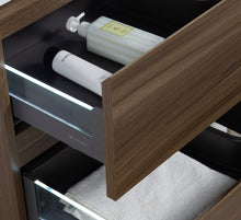 Load image into Gallery viewer, LAVIVA 313AUR-36SW-GW Aurora 36" Smokey Walnut Wall Hung Bathroom Vanity with White Acrylic Countertop