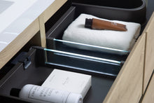 Load image into Gallery viewer, LAVIVA 313AUR-60DSO-GW Aurora 60" Sonoma Oak Wall Hung Double Sink Bathroom Vanity with White Acrylic Countertop