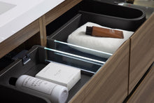 Load image into Gallery viewer, LAVIVA 313AUR-60DSW-GW Aurora 60" Smokey Walnut Wall Hung Double Sink Bathroom Vanity with White Acrylic Countertop