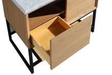 Load image into Gallery viewer, LAVIVA 313SMR-36CO-MW Alto 36" California White Oak Bathroom Vanity with Matte White VIVA Stone Solid Surface Countertop