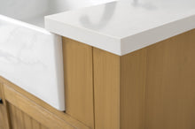 Load image into Gallery viewer, Design Element BK-36-OKM Burbank 36-in Oak Farmhouse Single Sink Bathroom Vanity with White Quartz Top