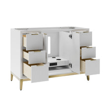 Load image into Gallery viewer, Fresca FCB4048WH-BG-CWH-U Wellington 48" Freestanding Bathroom Cabinet with Top & Sink in White