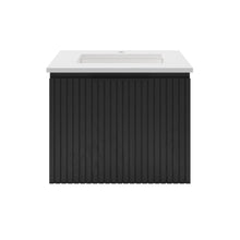 Load image into Gallery viewer, Fresca FCB4124BOAK-CWH-U Elliot 24" Floating Bathroom Cabinet with Top & Sink in Onyx Oak