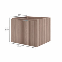 Load image into Gallery viewer, Fresca FCB4124OAK-CWH-U Elliot 24" Floating Bathroom Cabinet with Top & Sink in Vanilla Oak