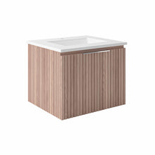 Load image into Gallery viewer, Fresca FCB4124OAK-CWH-U Elliot 24" Floating Bathroom Cabinet with Top & Sink in Vanilla Oak