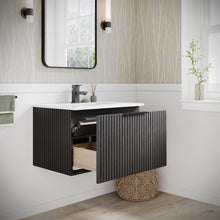 Load image into Gallery viewer, Fresca FCB4130BOAK-CWH-U Elliot 30" Floating Bathroom Cabinet with Top & Sink in Onyx Oak