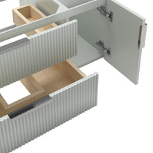 Load image into Gallery viewer, Fresca FCB4336SGE-UNS-L-CWH-U Camille 36" Floating Bathroom Cabinet with Top & Sink in Whispering Sage