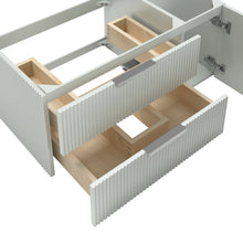 Load image into Gallery viewer, Fresca FCB4336SGE-UNS-L Camille 36" Floating Bathroom Cabinet in Whispering Sage