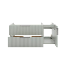 Load image into Gallery viewer, Fresca FCB4336SGE-UNS-L-CWH-U Camille 36" Floating Bathroom Cabinet with Top & Sink in Whispering Sage