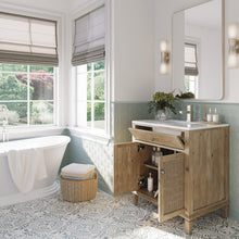 Load image into Gallery viewer, Fresca FCB4530SFIR-CWH-U Cora 30" Freestanding Bathroom Cabinet with Top & Sink in Sunlit Fir