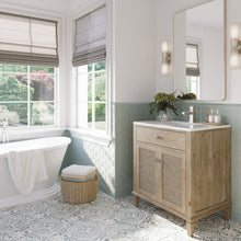 Load image into Gallery viewer, Fresca FCB4530SFIR-CWH-U Cora 30" Freestanding Bathroom Cabinet with Top & Sink in Sunlit Fir